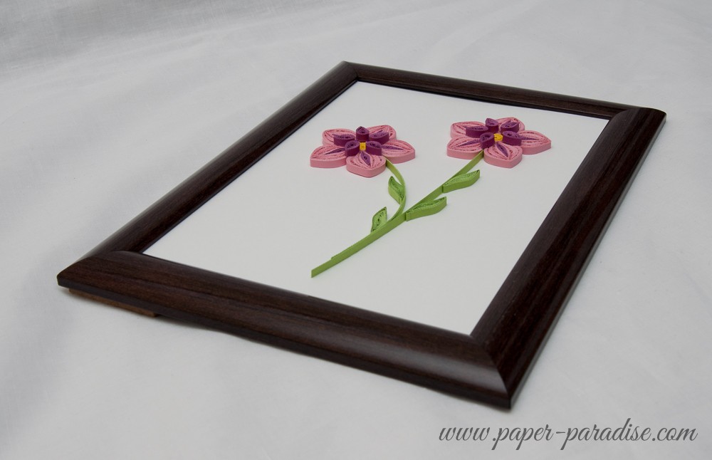 kartki ręcznie robione quilling kwiaty obrazek