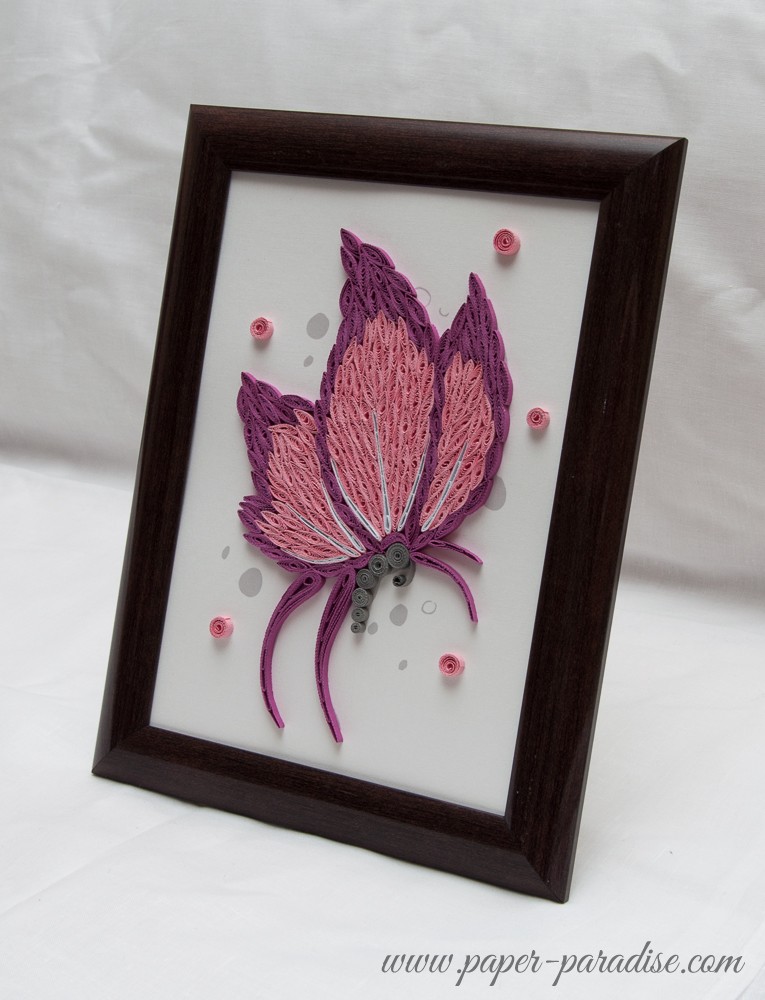 motyl quilling obrazek ręcznie robiony