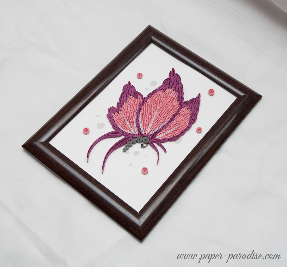 obrazek quilling motyl z papieru obrazek