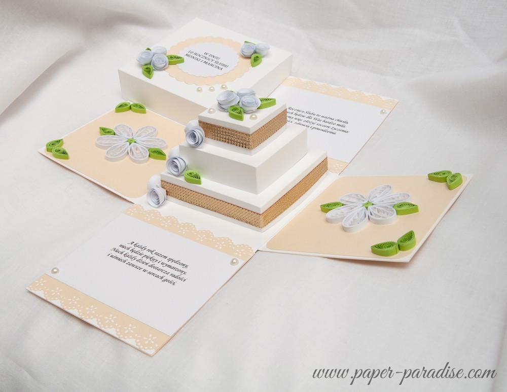 kartki ręcznie robione kartka pudełko pudełeczko quilling