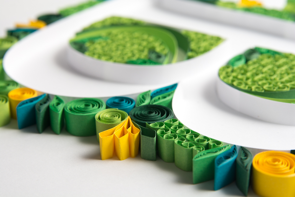 personalizowany prezent urodzinowy litera imię inicjał monogram quilling sztuka z papieru dekoracja mieszkania