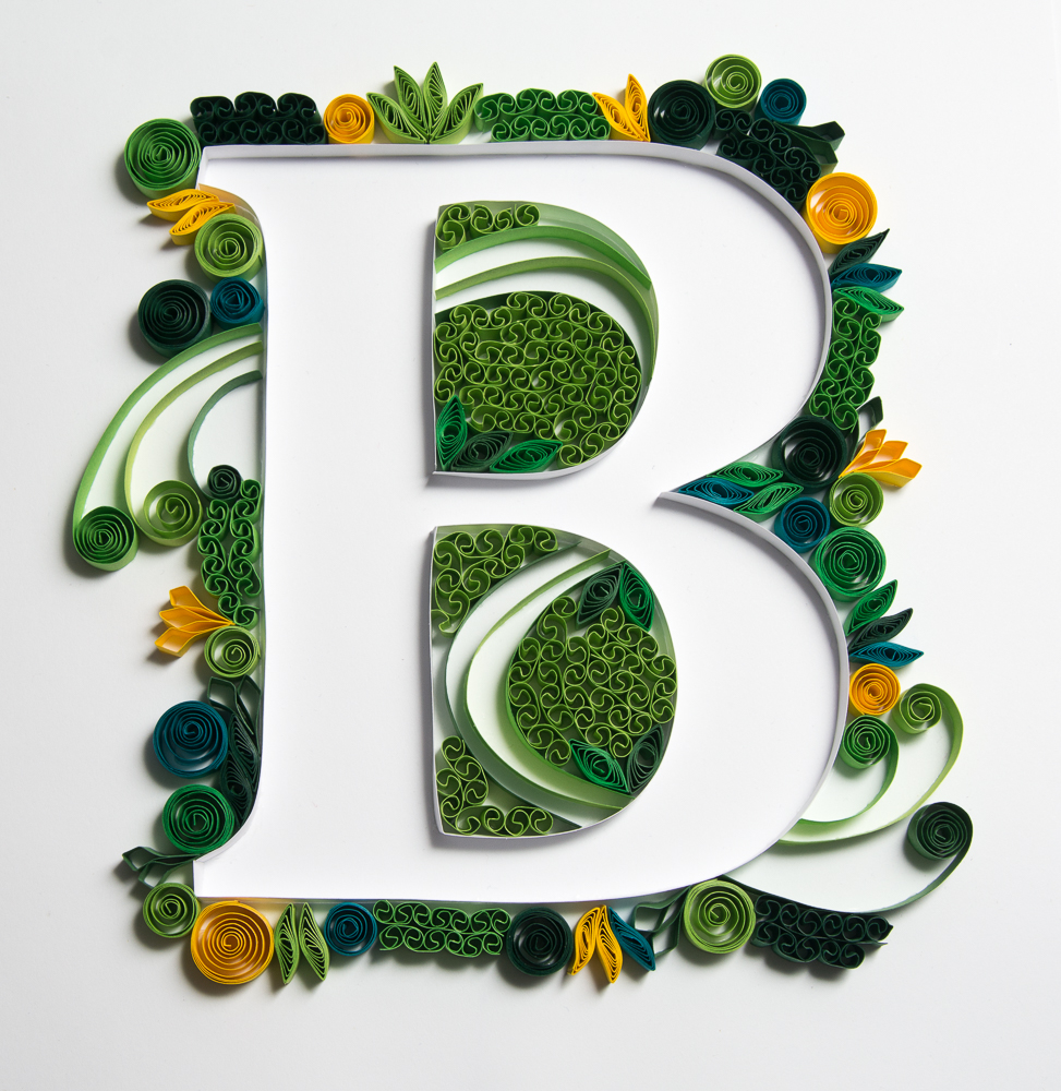 wyjątkowy prezent ślubny personalizowany inicjały imiona litery monogramy dekoracja mieszkania quilling