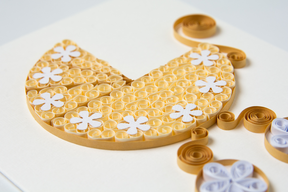 unusual beautiful cute baby shower invitations quilling quilled baby carriage pram neutral colors custom etsy party invites personalized