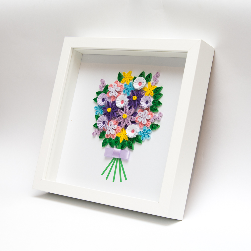 unique handmade wall art framed quilling flowers colorful paper art floral keepsake home decoration modern paper art home decor etsy elegant one of a kind