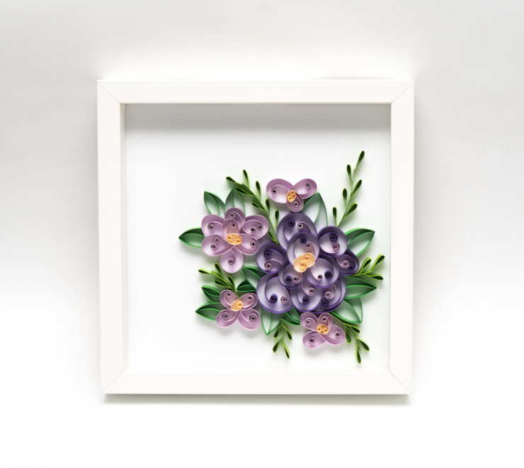 Read more about the article Purple Quilling Flowers – Unique Floral Wall Art