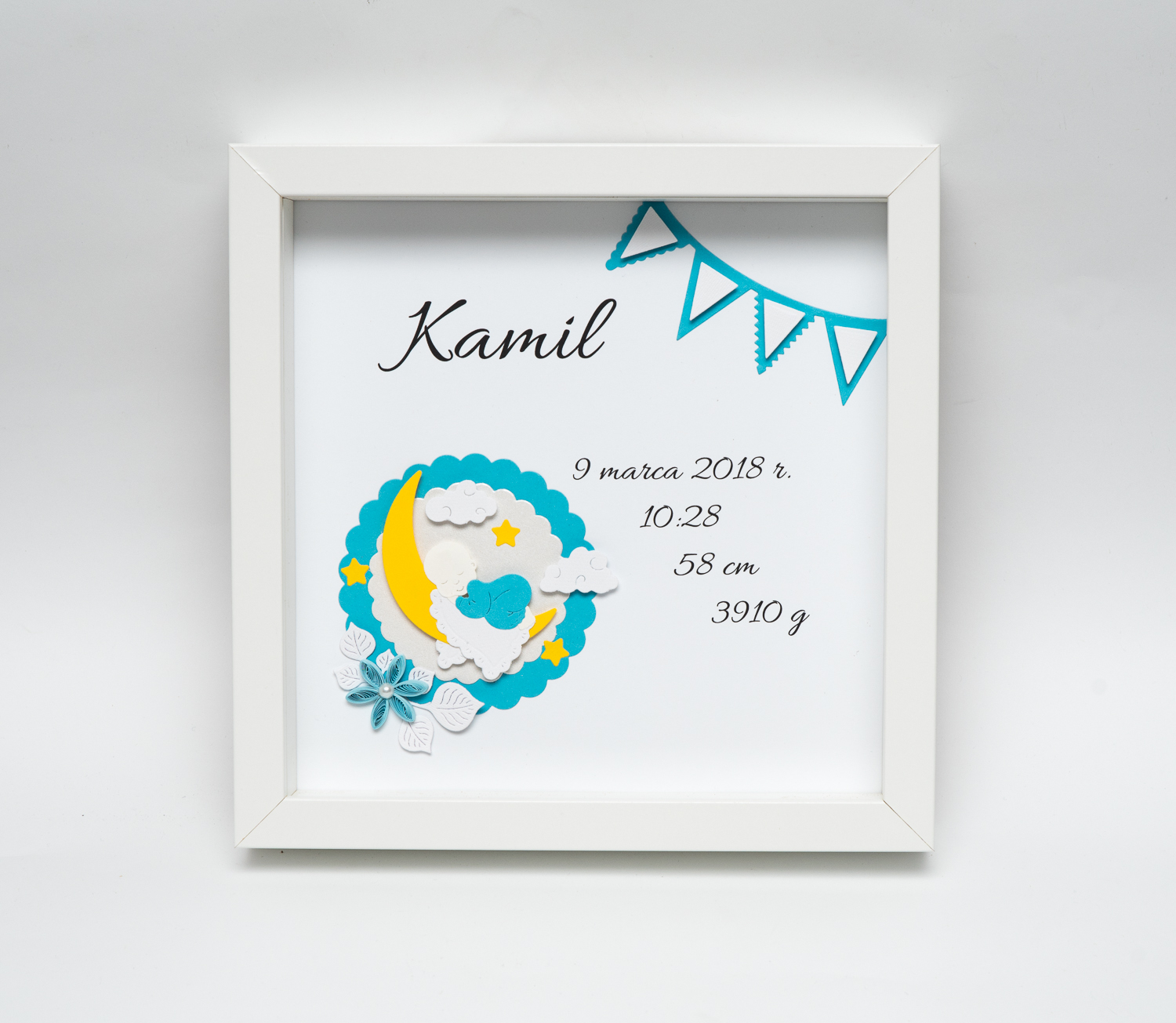 You are currently viewing Handmade Baby Boy Birth Announcement – Baby Room Decor