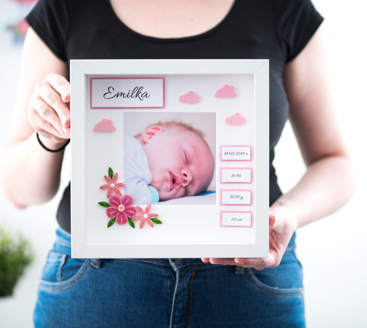 Read more about the article Framed Baby Girl Birth Announcement – Personalized Nursery Wall Decor