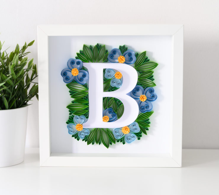 Read more about the article Paper Typography – Floral Letter B Wall Art