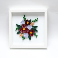 Kwiaty czerwone – Quilling konturowy