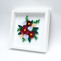 Kwiaty czerwone – Quilling konturowy