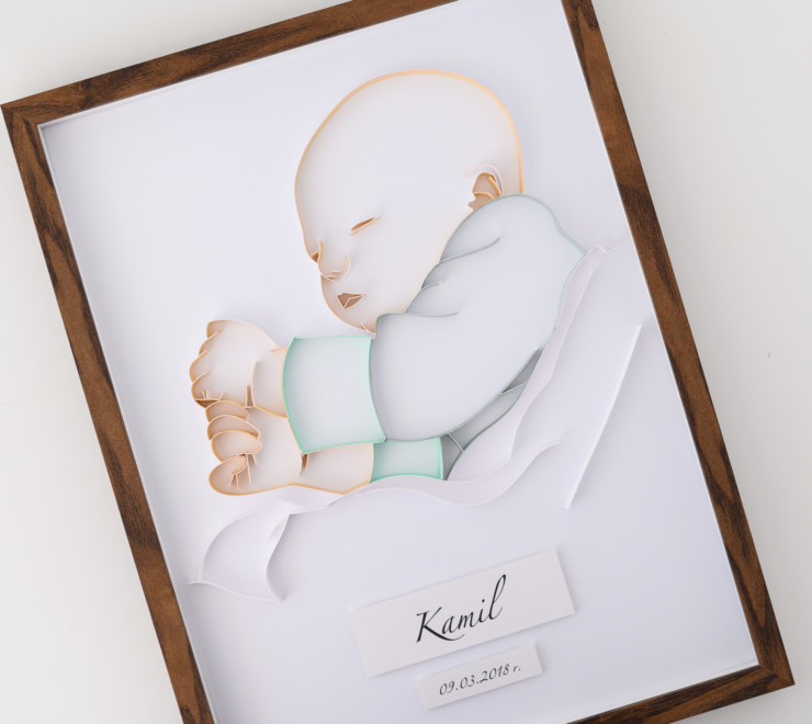 Read more about the article Paper baby portrait – Unique nursery wall art